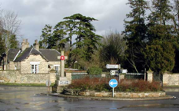 War memorial and roundabout