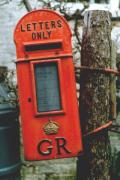 Lamp box with rounded roof.