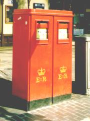 Rectanglar pillar boxes.